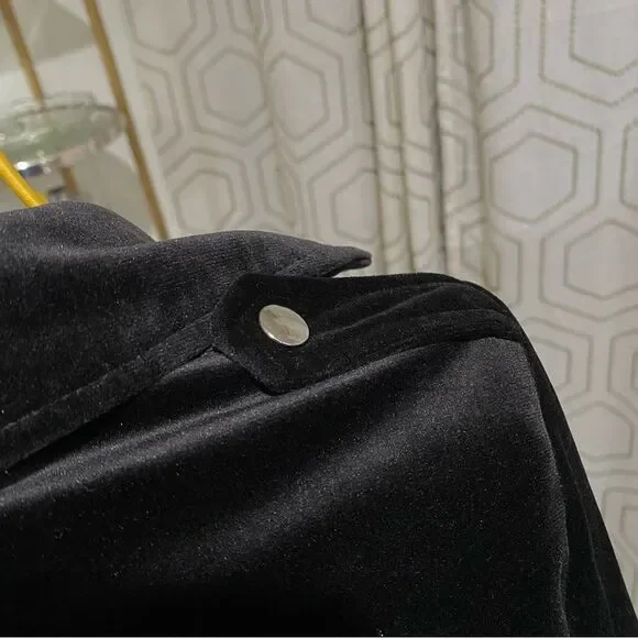 Lauren Conrad Velvet Moto zip Jacket Black Size S - Picture 5 of 10